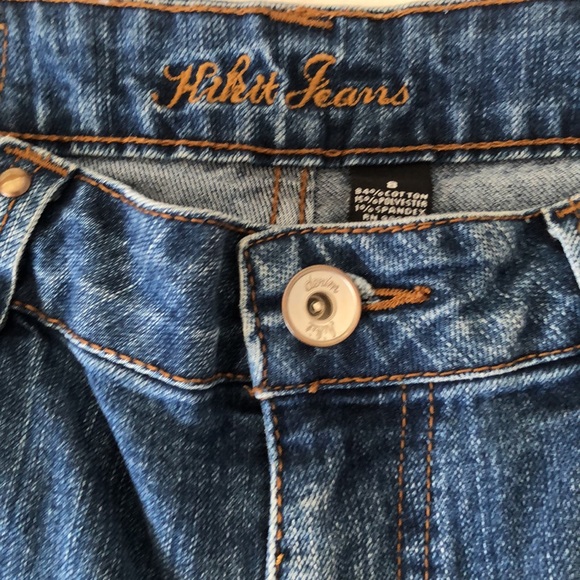 Kikit Crop Capri Jeans Long Shorts size 8 - Picture 4 of 6